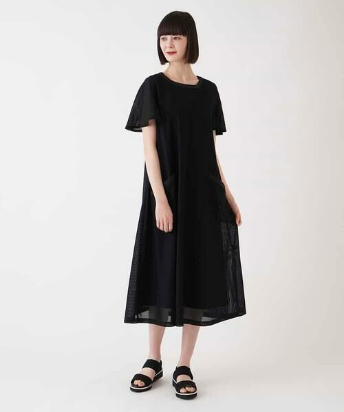 HIROKO BIS / ヒロコビス ロング・マキシ丈ワンピース | 【UVカット/遮熱性】ラッセルメッシュAラインワンピース /洗濯機で洗える | 詳細30