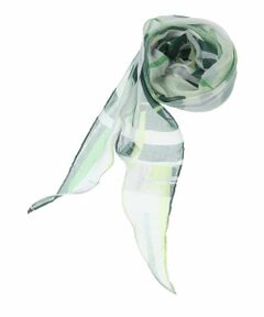 HIROKO BIS / ヒロコビス マフラー・ショール・スヌード・ストール | ブロッキングプリントひし形ストール /洗える