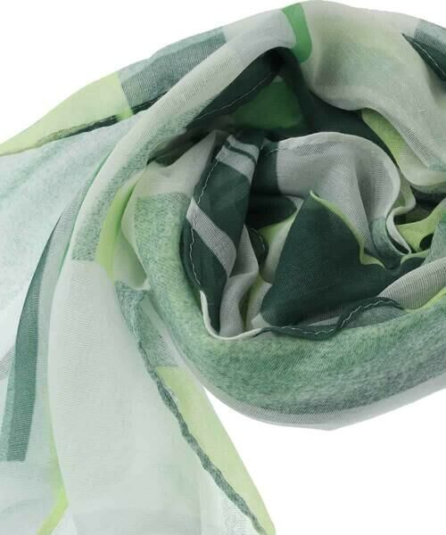 HIROKO BIS / ヒロコビス マフラー・ショール・スヌード・ストール | ブロッキングプリントひし形ストール /洗える | 詳細1