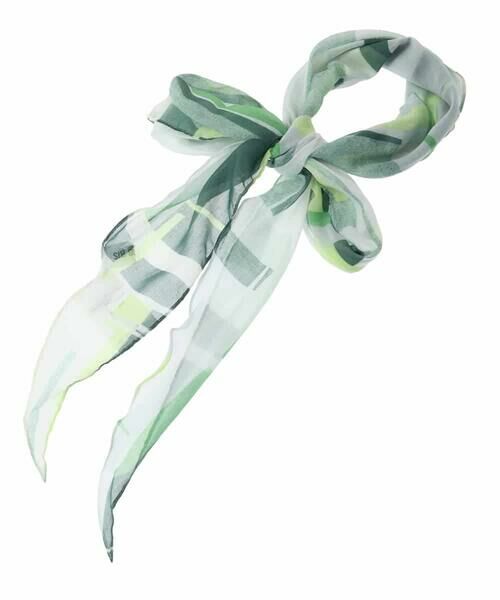 HIROKO BIS / ヒロコビス マフラー・ショール・スヌード・ストール | ブロッキングプリントひし形ストール /洗える | 詳細4