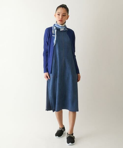 HIROKO BIS / ヒロコビス マフラー・ショール・スヌード・ストール | ブロッキングプリントひし形ストール /洗える | 詳細5