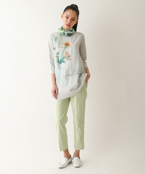 HIROKO BIS / ヒロコビス マフラー・ショール・スヌード・ストール | ブロッキングプリントひし形ストール /洗える | 詳細7