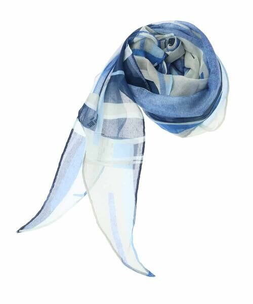 HIROKO BIS / ヒロコビス マフラー・ショール・スヌード・ストール | ブロッキングプリントひし形ストール /洗える | 詳細8