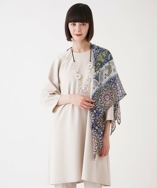 HIROKO BIS / ヒロコビス マフラー・ショール・スヌード・ストール | スカーフ柄マルチWAYストール /洗える | 詳細3