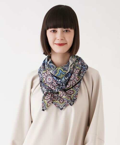 HIROKO BIS / ヒロコビス マフラー・ショール・スヌード・ストール | スカーフ柄マルチWAYストール /洗える | 詳細8