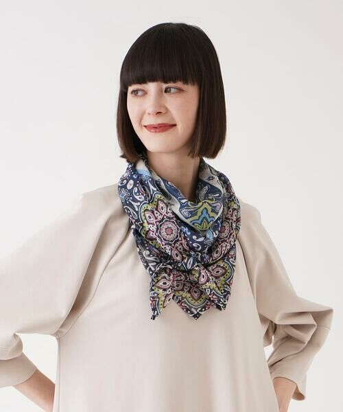 HIROKO BIS / ヒロコビス マフラー・ショール・スヌード・ストール | スカーフ柄マルチWAYストール /洗える | 詳細9