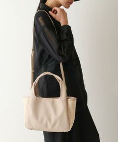 HIROKO BIS / ヒロコビス トートバッグ | ラフィア風素材MIXトートバッグ