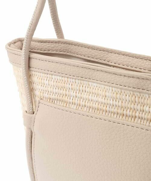 HIROKO BIS / ヒロコビス ショルダーバッグ | ラフィア風素材MIXショルダーバッグ | 詳細5