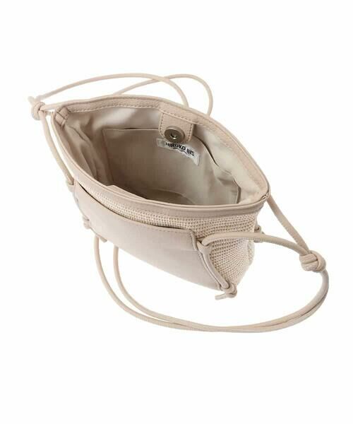 HIROKO BIS / ヒロコビス ショルダーバッグ | ラフィア風素材MIXショルダーバッグ | 詳細6