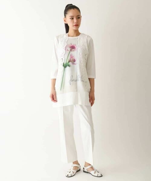 HIROKO BIS / ヒロコビス ベスト | コットンレースジレ /洗える | 詳細10