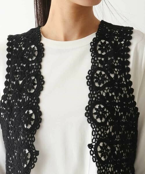 HIROKO BIS / ヒロコビス ベスト | コットンレースジレ /洗える | 詳細3