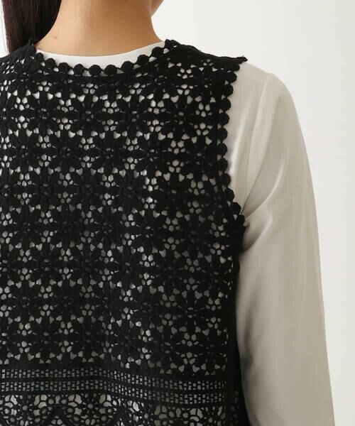 HIROKO BIS / ヒロコビス ベスト | コットンレースジレ /洗える | 詳細4