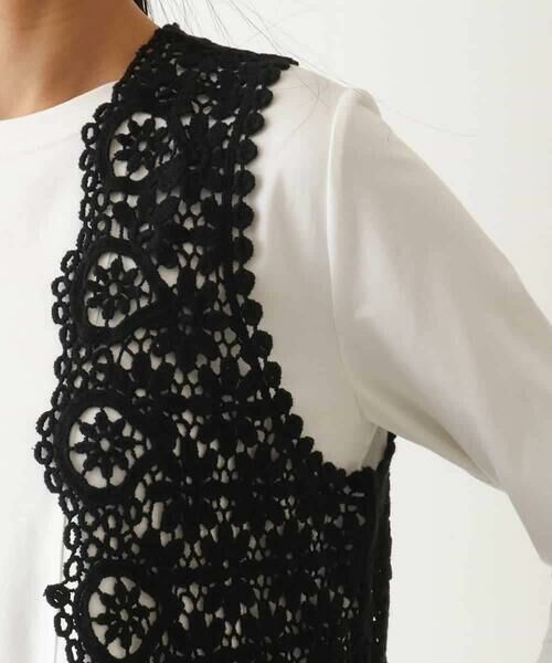 HIROKO BIS / ヒロコビス ベスト | コットンレースジレ /洗える | 詳細5