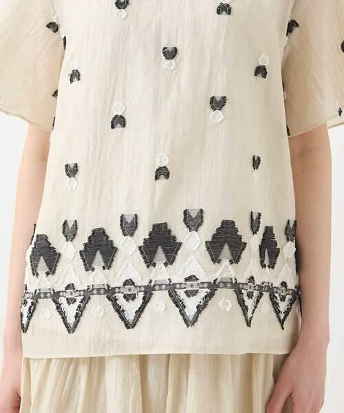 HIROKO BIS / ヒロコビス シャツ・ブラウス | エスニックモチーフコンパクトブラウス /洗える | 詳細6