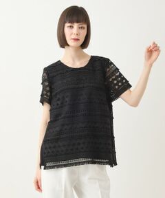 HIROKO BIS / ヒロコビス 【接触冷感】シアーボーダーアクセントニットカーディガン /洗える 接触冷感】シアーボーダーアクセントニットカーディガン