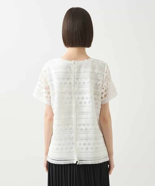 HIROKO BIS / ヒロコビス シャツ・ブラウス | 幾何柄レースブラウス /洗える | 詳細2