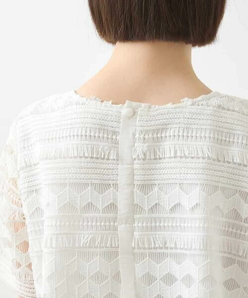 HIROKO BIS / ヒロコビス シャツ・ブラウス | 幾何柄レースブラウス /洗える | 詳細4