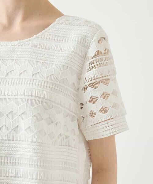 HIROKO BIS / ヒロコビス シャツ・ブラウス | 幾何柄レースブラウス /洗える | 詳細5