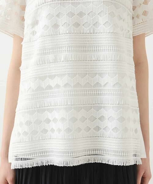 HIROKO BIS / ヒロコビス シャツ・ブラウス | 幾何柄レースブラウス /洗える | 詳細7