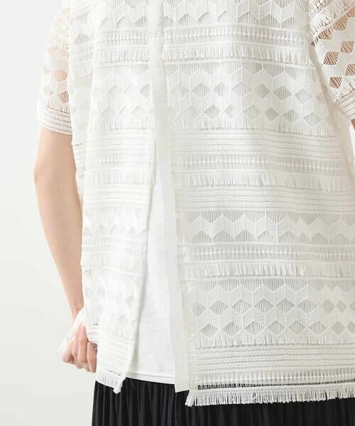 HIROKO BIS / ヒロコビス シャツ・ブラウス | 幾何柄レースブラウス /洗える | 詳細8