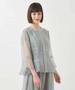 HIROKO BIS / ヒロコビス カーディガン・ボレロ | ドットジャカードシアーブラウス