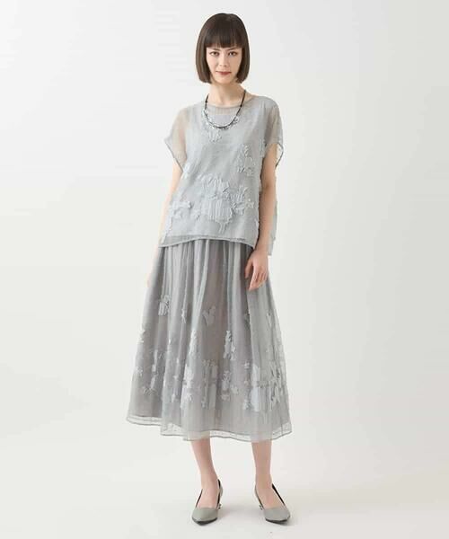 HIROKO BIS / ヒロコビス シャツ・ブラウス | ドットフラワージャカードブラウス | 詳細12