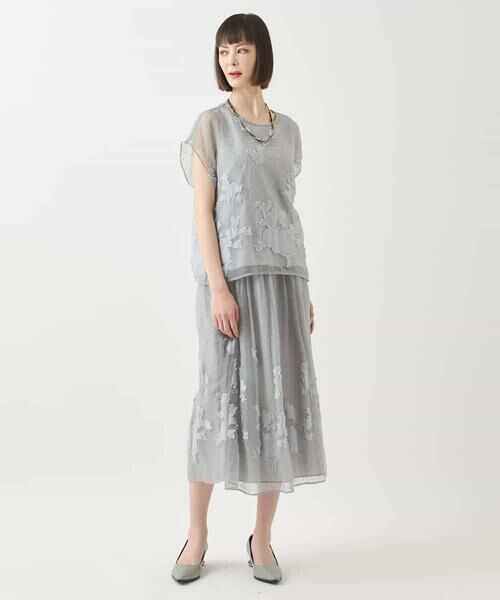 HIROKO BIS / ヒロコビス シャツ・ブラウス | ドットフラワージャカードブラウス | 詳細13