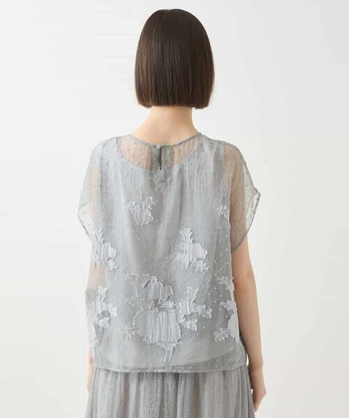 HIROKO BIS / ヒロコビス シャツ・ブラウス | ドットフラワージャカードブラウス | 詳細2