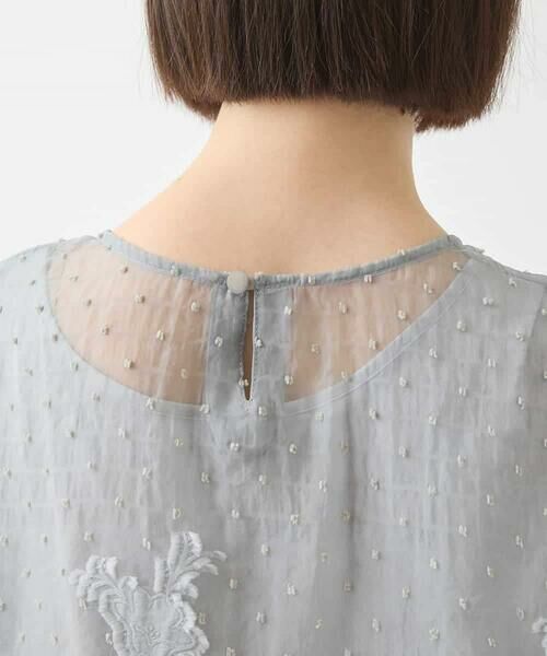 HIROKO BIS / ヒロコビス シャツ・ブラウス | ドットフラワージャカードブラウス | 詳細4