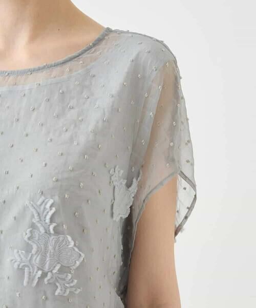 HIROKO BIS / ヒロコビス シャツ・ブラウス | ドットフラワージャカードブラウス | 詳細5