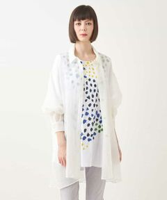 HIROKO BIS / ヒロコビス シャツ・ブラウス | シュリンクシアーロングシャツ /洗える