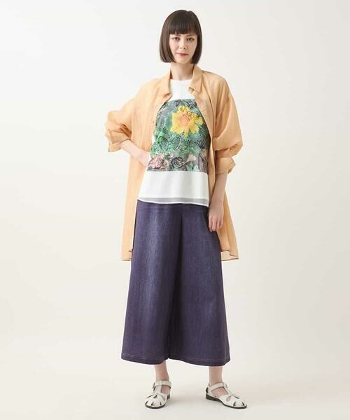 HIROKO BIS / ヒロコビス シャツ・ブラウス | シュリンクシアーロングシャツ /洗える | 詳細12