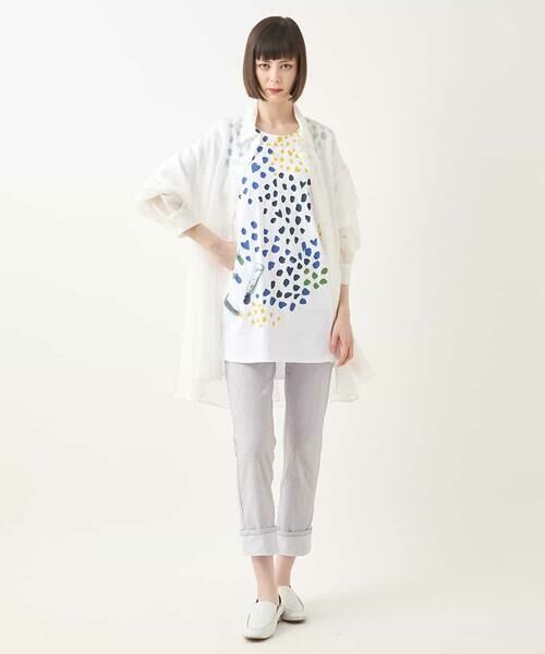 HIROKO BIS / ヒロコビス シャツ・ブラウス | シュリンクシアーロングシャツ /洗える | 詳細15