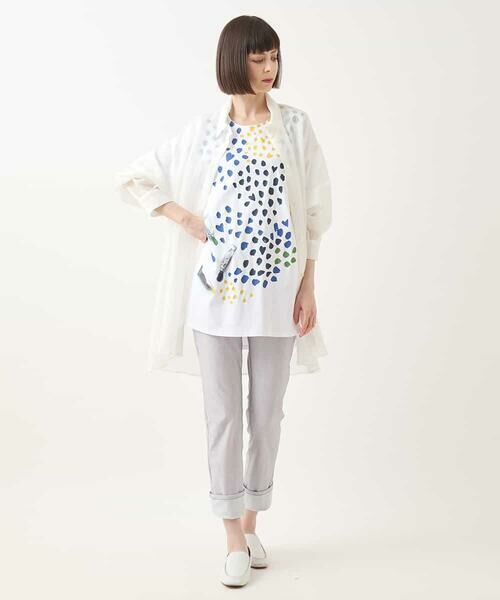 HIROKO BIS / ヒロコビス シャツ・ブラウス | シュリンクシアーロングシャツ /洗える | 詳細16