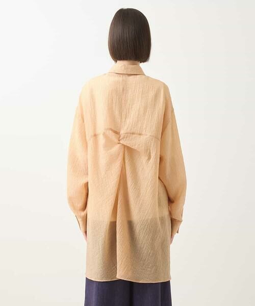 HIROKO BIS / ヒロコビス シャツ・ブラウス | シュリンクシアーロングシャツ /洗える | 詳細2
