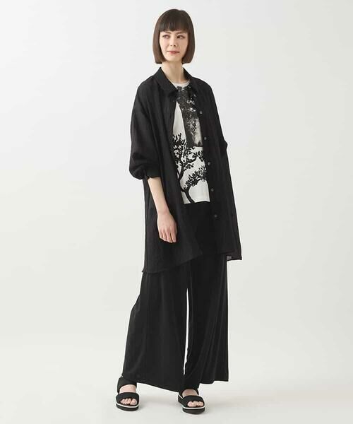 HIROKO BIS / ヒロコビス シャツ・ブラウス | シュリンクシアーロングシャツ /洗える | 詳細20