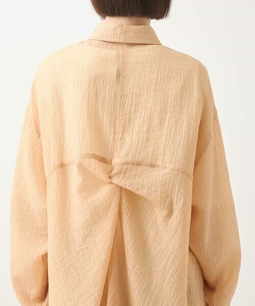 HIROKO BIS / ヒロコビス シャツ・ブラウス | シュリンクシアーロングシャツ /洗える | 詳細4