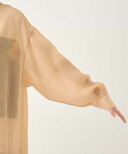 HIROKO BIS / ヒロコビス シャツ・ブラウス | シュリンクシアーロングシャツ /洗える | 詳細5