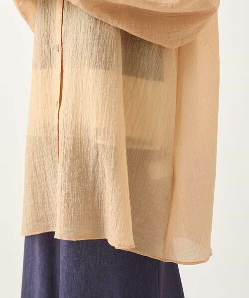 HIROKO BIS / ヒロコビス シャツ・ブラウス | シュリンクシアーロングシャツ /洗える | 詳細7