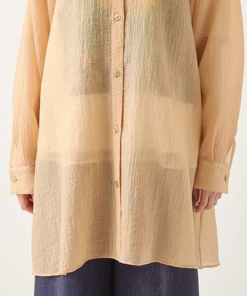HIROKO BIS / ヒロコビス シャツ・ブラウス | シュリンクシアーロングシャツ /洗える | 詳細8