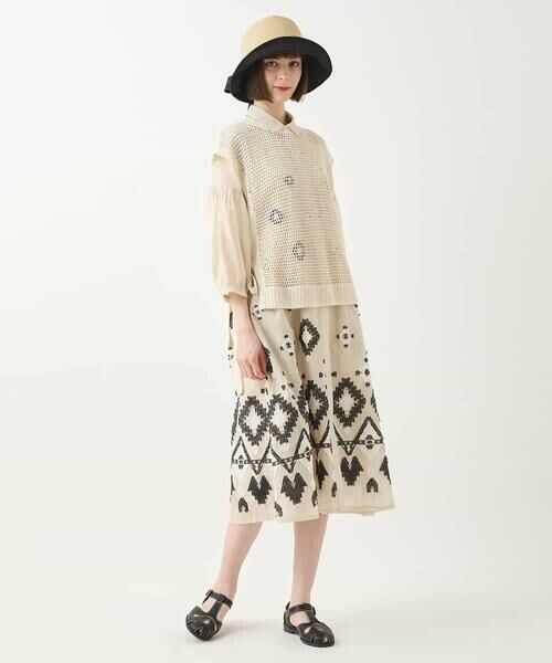 HIROKO BIS / ヒロコビス ロング・マキシ丈ワンピース | エスニックモチーフドレス /洗える | 詳細10