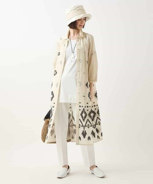 HIROKO BIS / ヒロコビス ロング・マキシ丈ワンピース | エスニックモチーフドレス /洗える | 詳細16