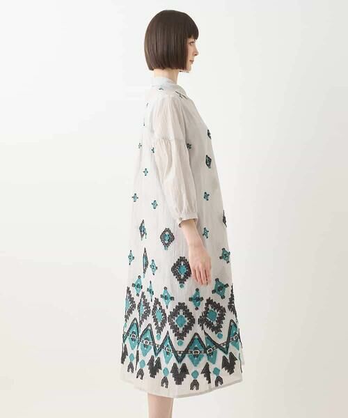 HIROKO BIS / ヒロコビス ロング・マキシ丈ワンピース | エスニックモチーフドレス /洗える | 詳細18