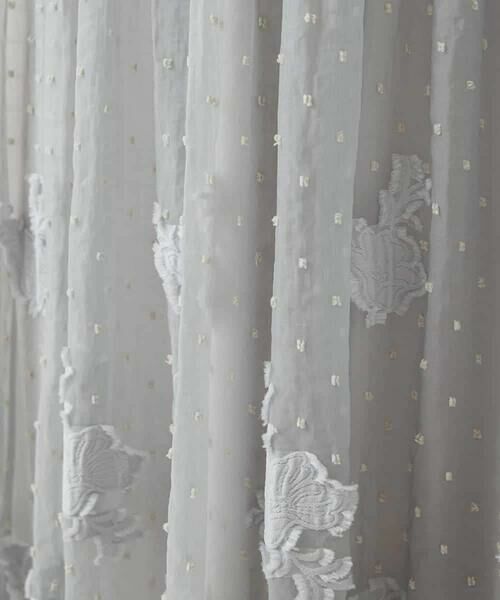 HIROKO BIS / ヒロコビス ロング・マキシ丈ワンピース | ドットフラワーシャーリング切り替えワンピース | 詳細8