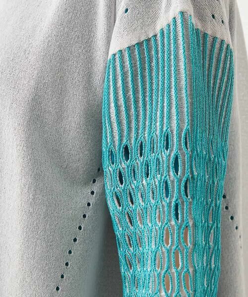 HIROKO BIS / ヒロコビス カーディガン・ボレロ | ペーパーヤーンジップニットカーディガン /洗える | 詳細7