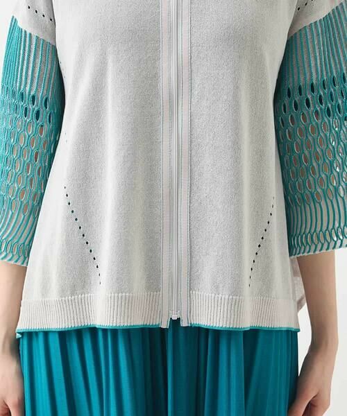 HIROKO BIS / ヒロコビス カーディガン・ボレロ | ペーパーヤーンジップニットカーディガン /洗える | 詳細8