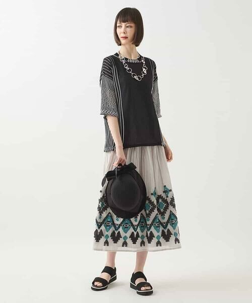 HIROKO BIS / ヒロコビス ニット・セーター | ペーパーヤーンデザインニットプルオーバー /洗える | 詳細11