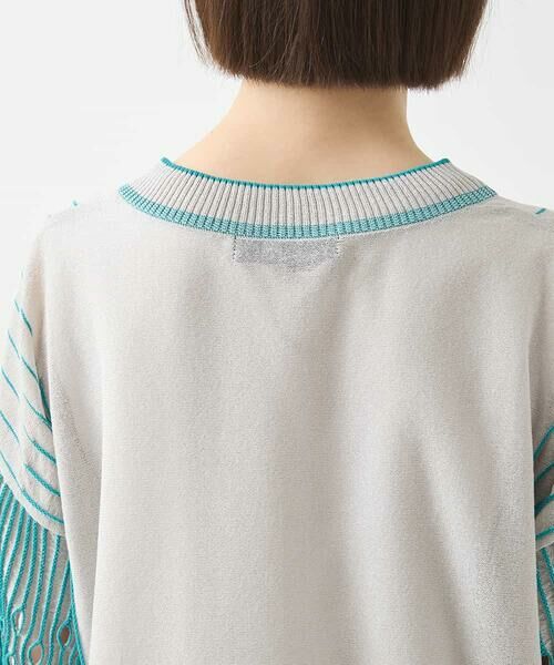 HIROKO BIS / ヒロコビス ニット・セーター | ペーパーヤーンデザインニットプルオーバー /洗える | 詳細4