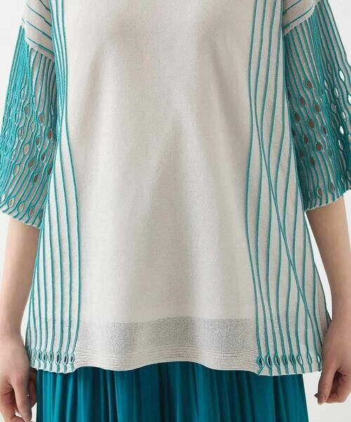 HIROKO BIS / ヒロコビス ニット・セーター | ペーパーヤーンデザインニットプルオーバー /洗える | 詳細6