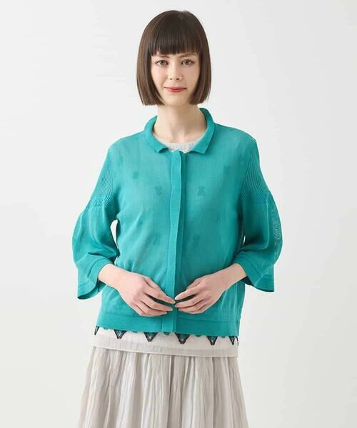 HIROKO BIS / ヒロコビス カーディガン・ボレロ | ボリュームスリーブニットカーディガン /洗える | 詳細6